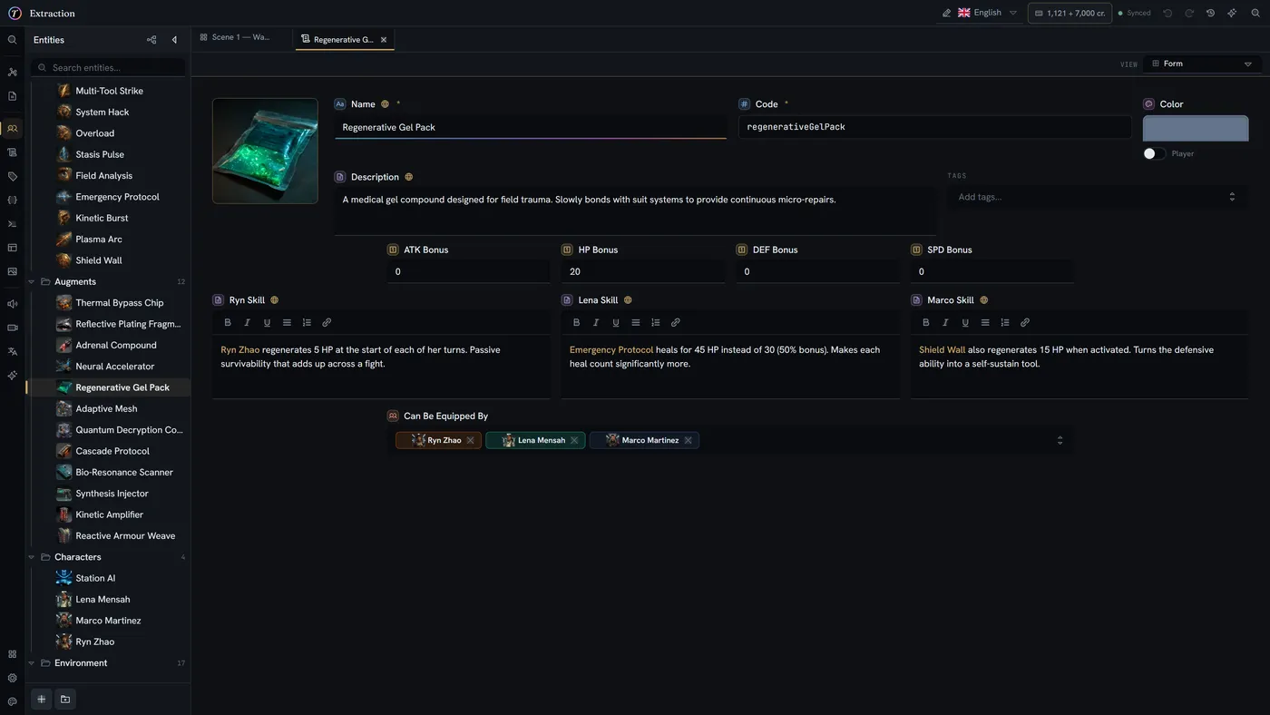 A story board in the editor with the theme editor panel open beside it, the whole interface repainting as different presets are picked — two dark themes and a full light one.